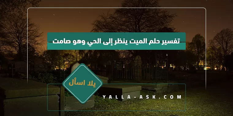 تفسير حلم الميت ينظر إلى الحي وهو صامت
