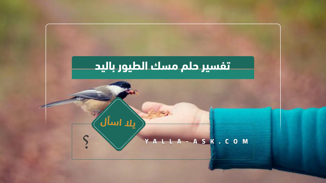 تفسير حلم مسك الطيور باليد