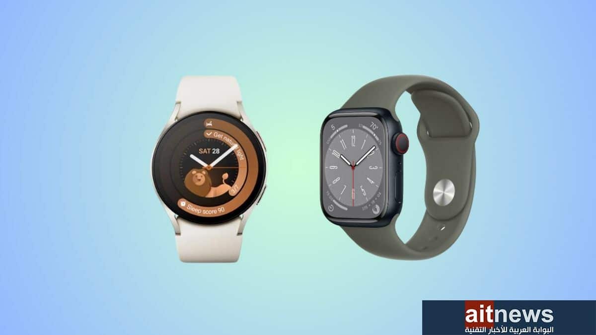 مقارنة بين ساعتي Galaxy Watc6 و Apple Watch Series 8