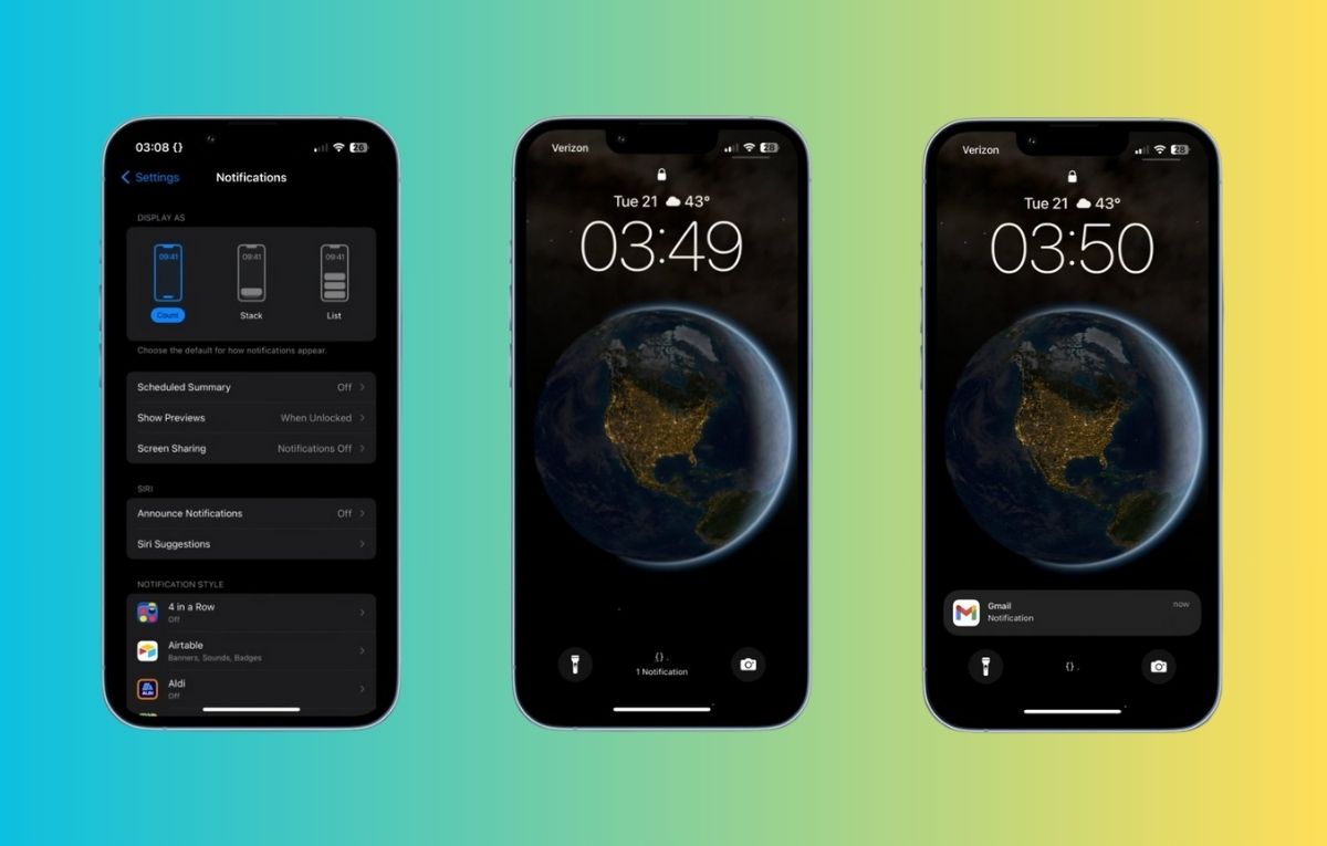 كيفية إدارة الإشعارات في نظام iOS 17 