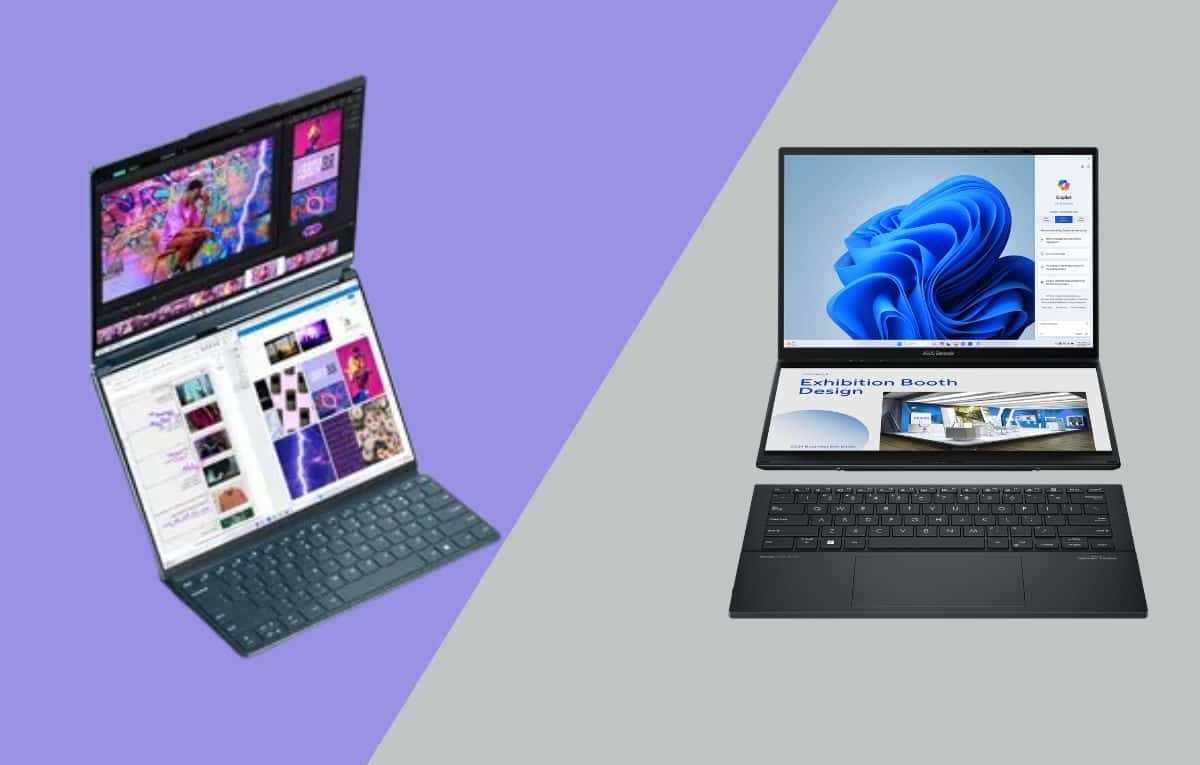 مقارنة بين حاسوبي Asus Zenbook Duo 2024 و Lenovo Yoga Book 9i 2024