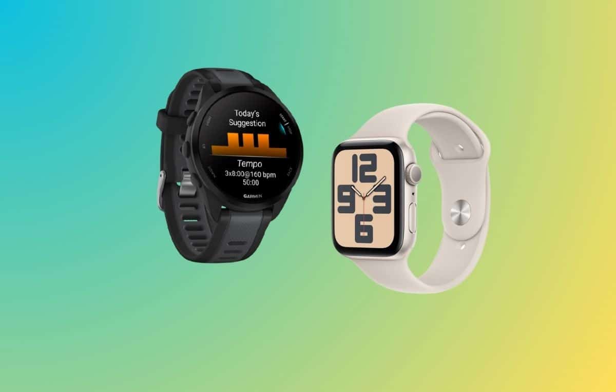مقارنة بين ساعتي Garmin Forerunner 165 و Apple Watch SE 2